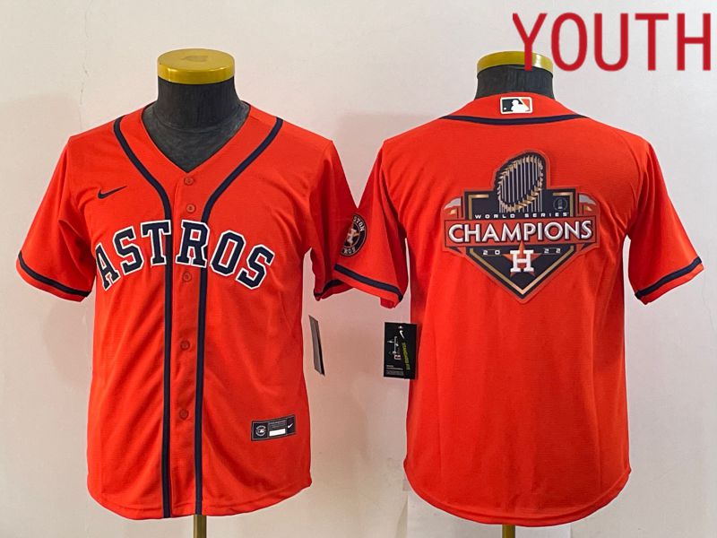 Youth Houston Astros Blank Orange Game Nike 2022 MLB Jerseys->youth mlb jersey->Youth Jersey